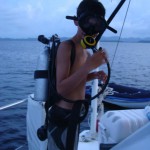 Tauchausrüstung ist mit an Bord - Bocas del Toro
